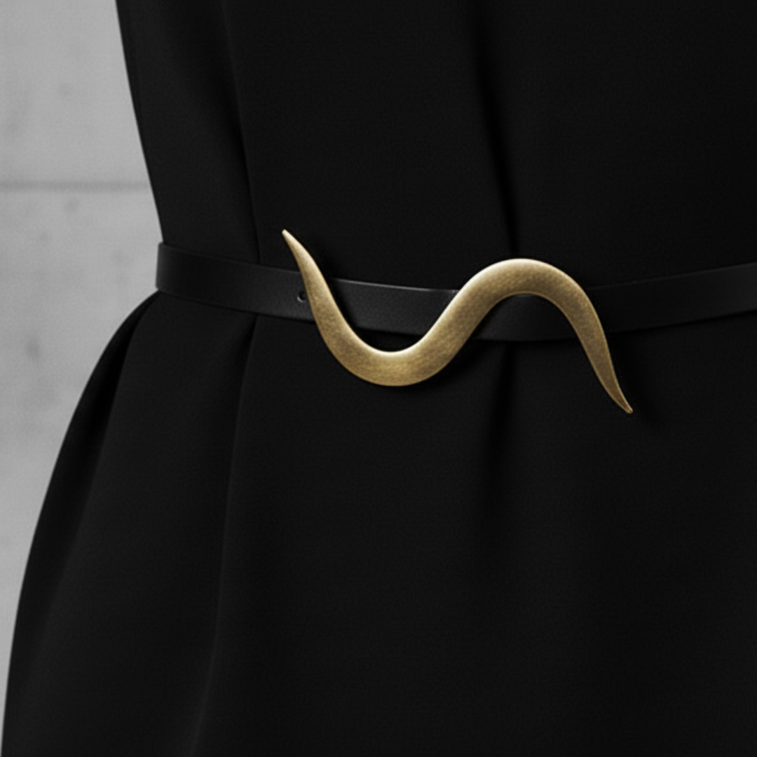 The SANCH belt worn at the waist